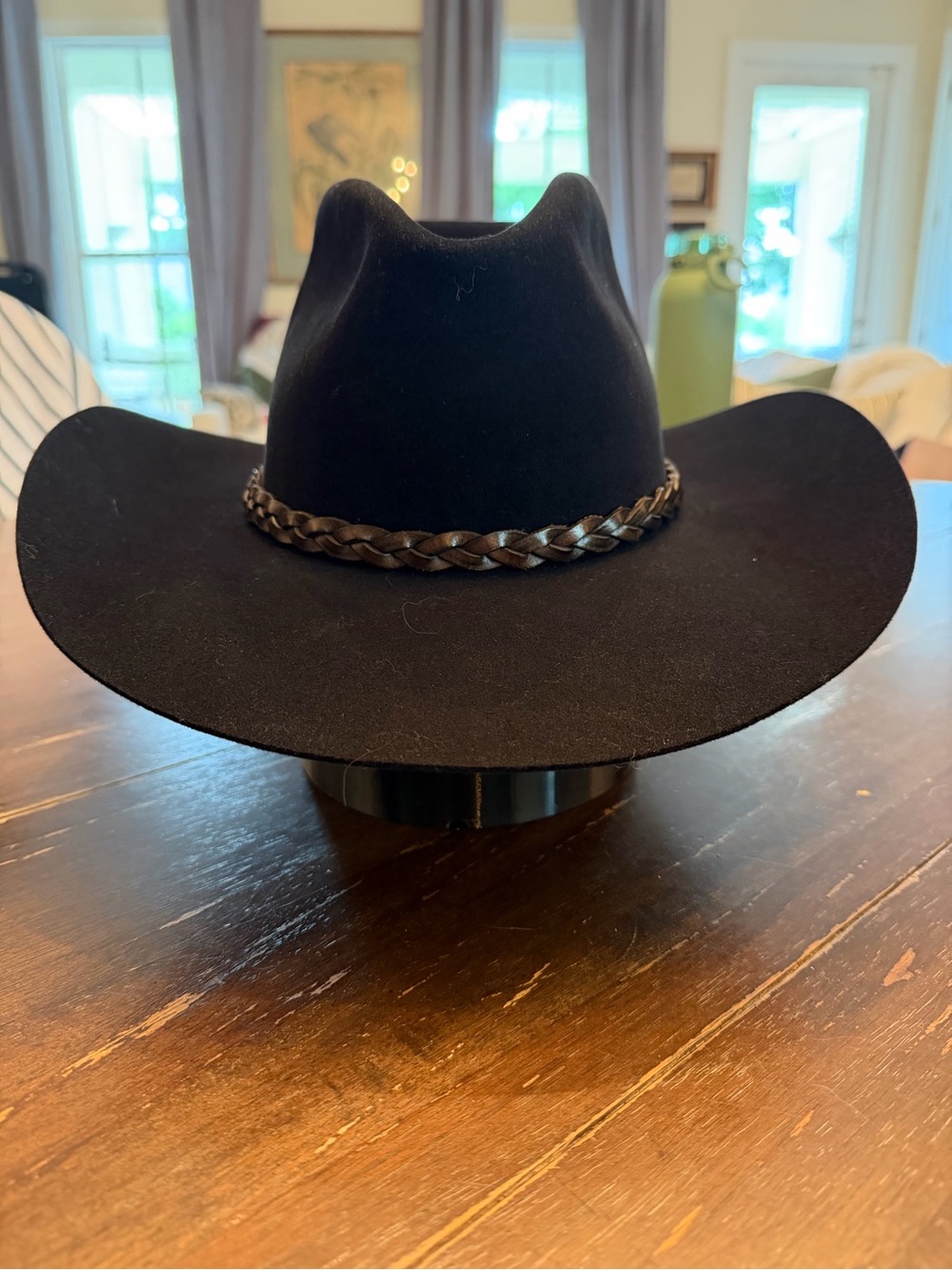 Atwood 7X Felt Cowboy Hat, Black, Never worn, Size 6 7/8